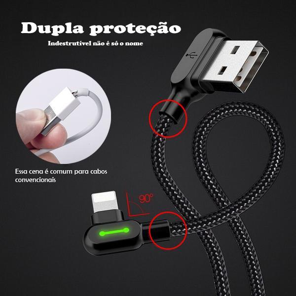 Carregador para iPhone - USB C - Micro-USB | Cabo Titã™ - Armazem JS