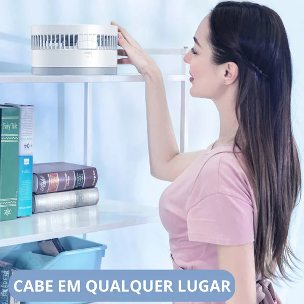 Ventilador Portátil Silencioso Inteligente Com Controle Remoto - Armazem JS