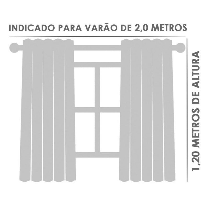 Cortina para Cozinha de Voil com Forro de Microfibra - Conforto e Beleza para o Seu Ambiente - Armazem JS