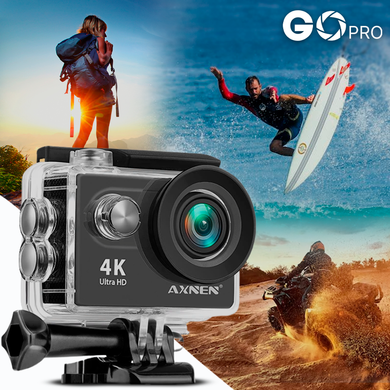 Câmera de Ação Profissional Portátil 4K Ultra HD 60FPS - Estilo Go Pro - Armazem JS